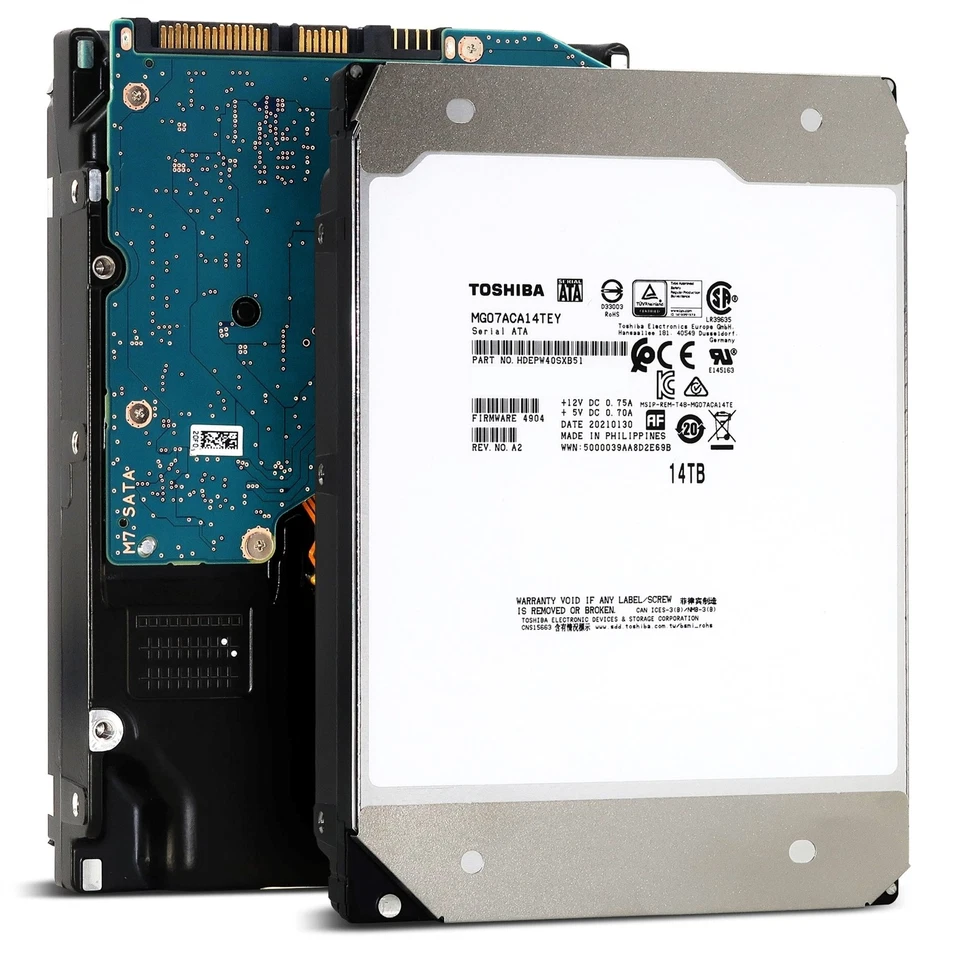 Toshiba MG Series 14TB 3.5" SATA Enterprise Hard Drive, 7200RPM (MG07ACA14TEY) - Image 2 of 4