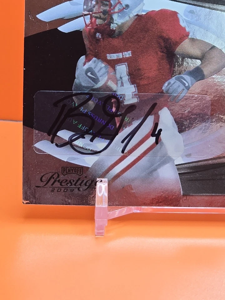 🟢🦅⚪️ 2009 Playoff Prestige BRANDON GIBSON #6 PRESTIGIOUS PICKS AUTO 86/100 - Image 2 of 4