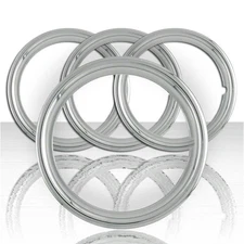 Set of Four 15" Chrome ABS 1 1/2" Deep Wheel Trim Rings - ARFH357
