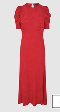 Nobodys Child Moira Midaxi Red Jacquard Dress UK Size 12 ****pls see description