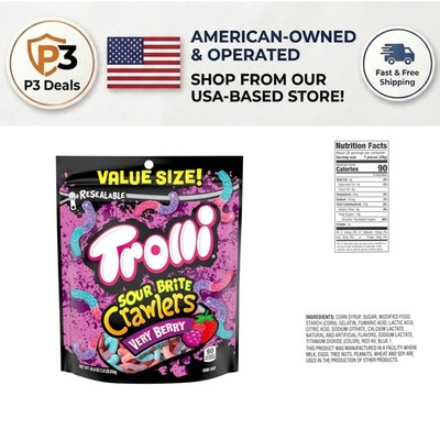 Vibrant Very Berry Sour Gummy Worms - 28.8 oz Resealable Pack for Sharing