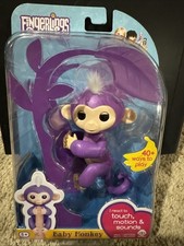Fingerlings Baby Monkey Purple With White Hair Mia Interactive Toy