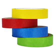 4 Rolls Colored Masking Tape, Washi Tape, 0.59 Inch Wide by 22 Yard, Painters Ta