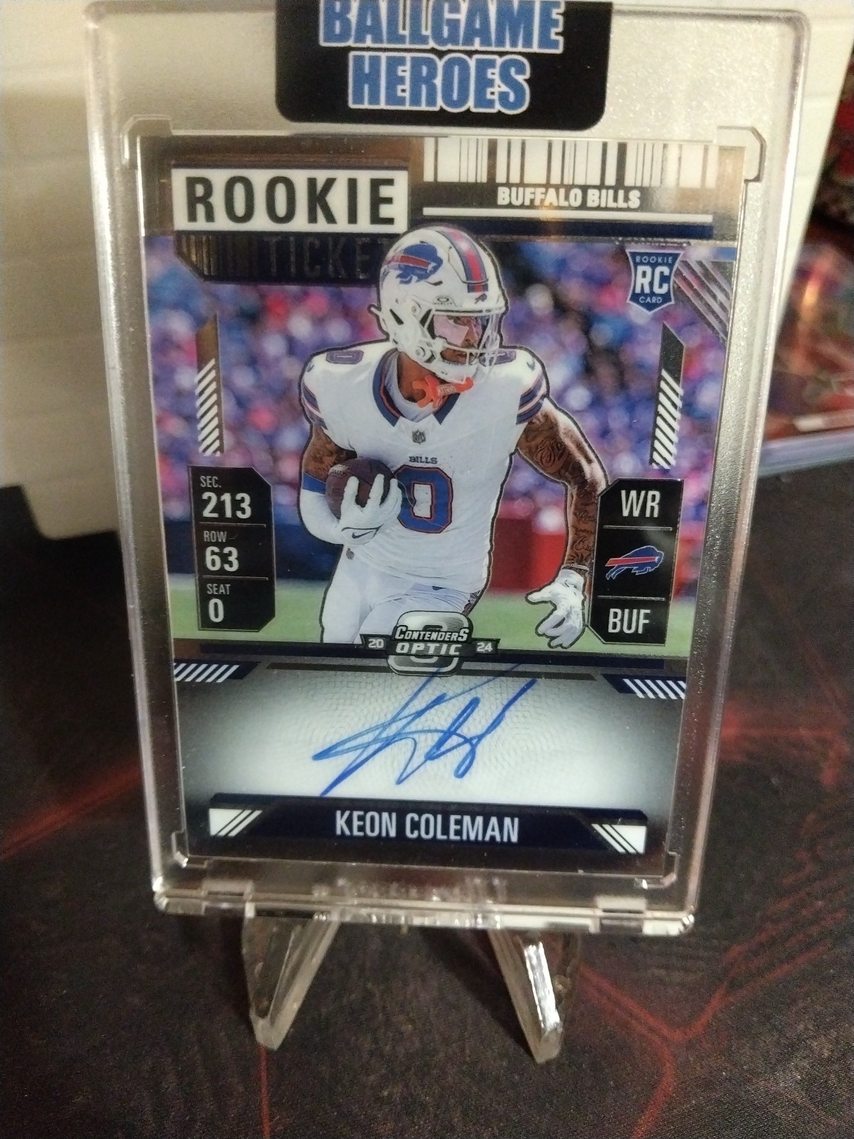 2024 Panini Contenders Optic - Rookie Ticket RPS Autographs Keon Coleman #117...