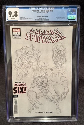 Amazing Spider-Man #18 CGC 9.8 McGuinness Variant Cover B LGY #912 3/23