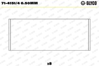 Pleuellager Glyco 71-4151 4 0.50MM FÜR Ford
