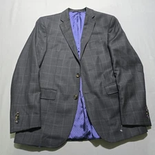 Ted Baker London Endurance Men's Wool Blend Blazer 40R Plaid Suit Jacket