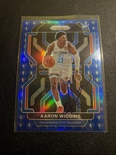Aaron Wiggins Signed 2021 75th Anniversary Blue Prizm Rookie Rc #286 Ip Auto Gtp