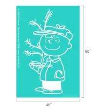 NEW “Peanuts Charlie Brown Tree” Chalk Couture Chalk Transfer Stencil Size A