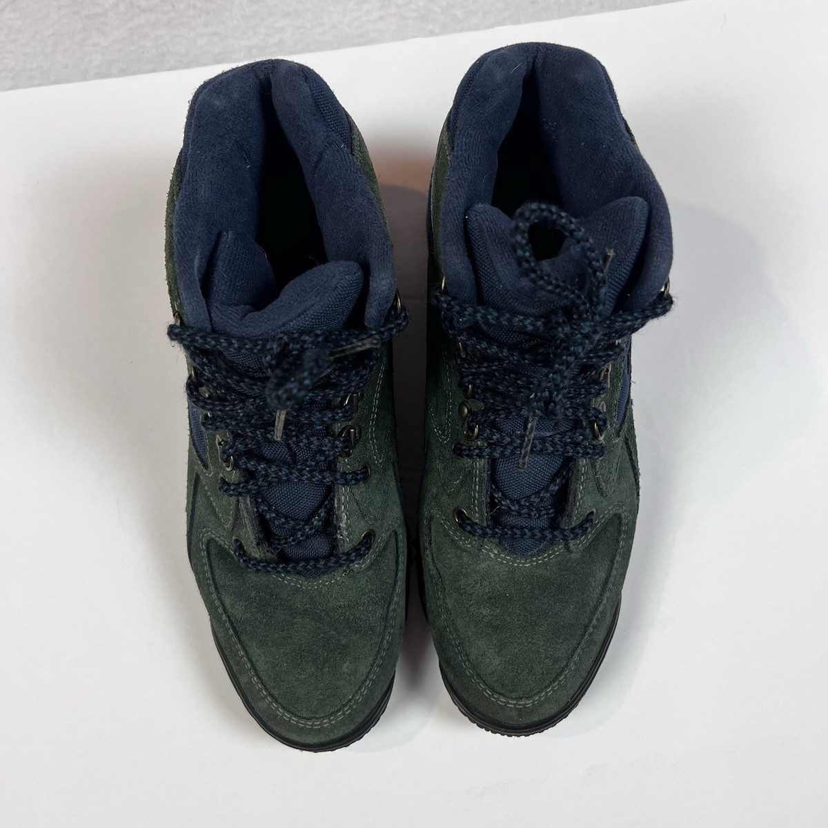 Vintage Reebok Boots 9.5 RA405KRI Hexalite Hiking Camping Green Suede Leather View 4