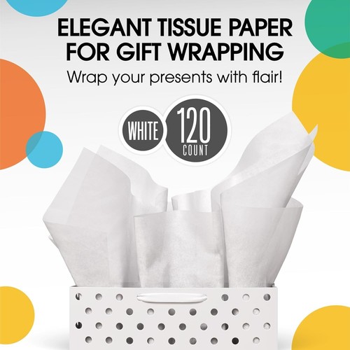 20 Sheets White Tissue Paper Bulk - 20" x 30" Packing Paper Sheets for Moving K - Picture 3 of 6