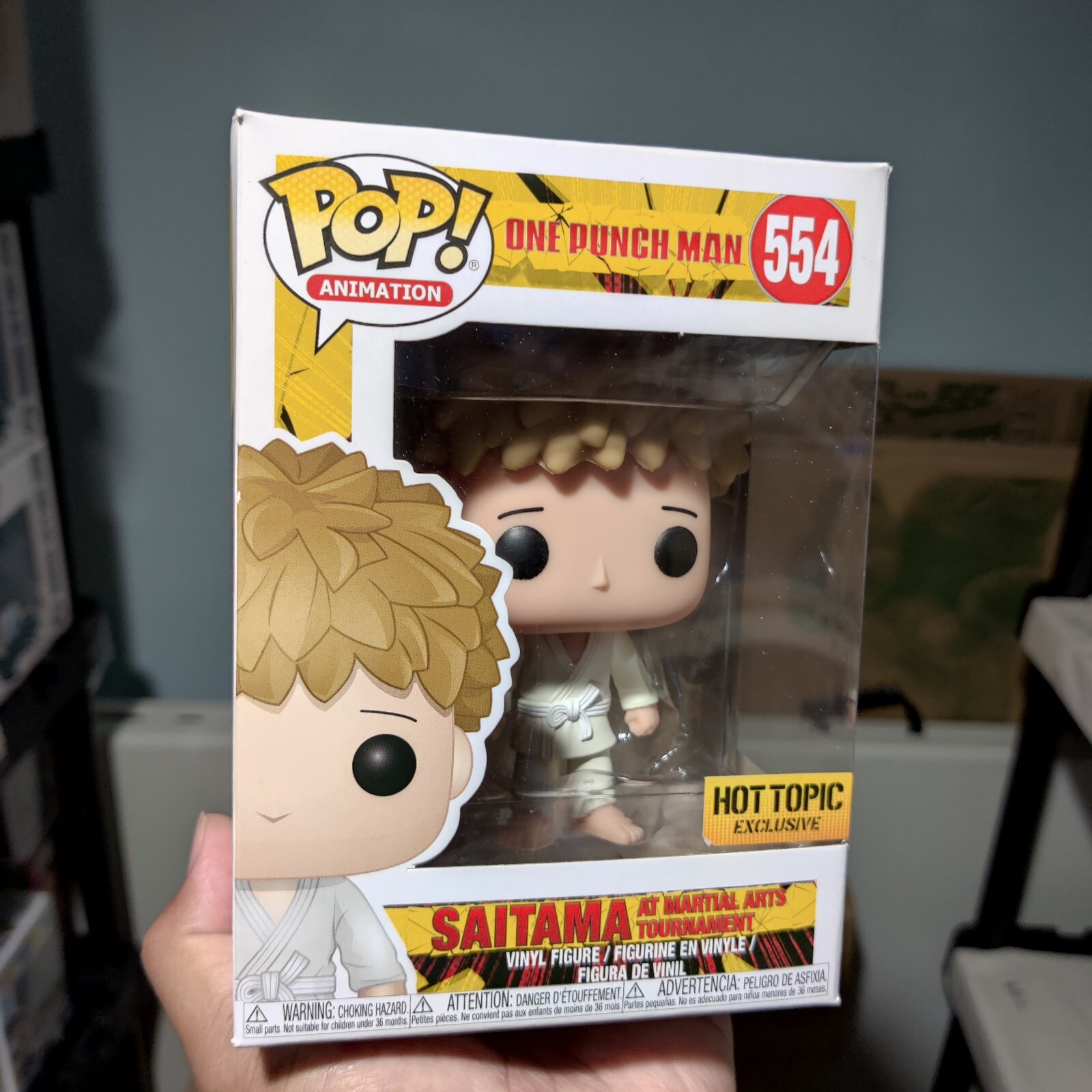 OPM: Saitama with removable Hair Hot Topic Exclusive Funko pop - box flaws  | eBay