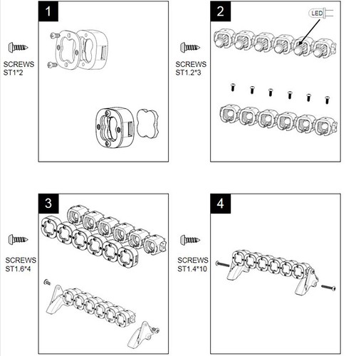 6-Light Model Universal Top Light Strip Multi Bracket for 1/18 TRX4M/ SCX24 - Picture 4 of 11