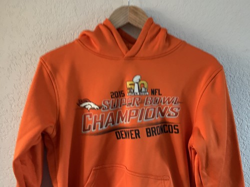 Team Athletics 2015 Denver Broncos Superbowl Sweatshirt Size 10 - Picture 2 of 7