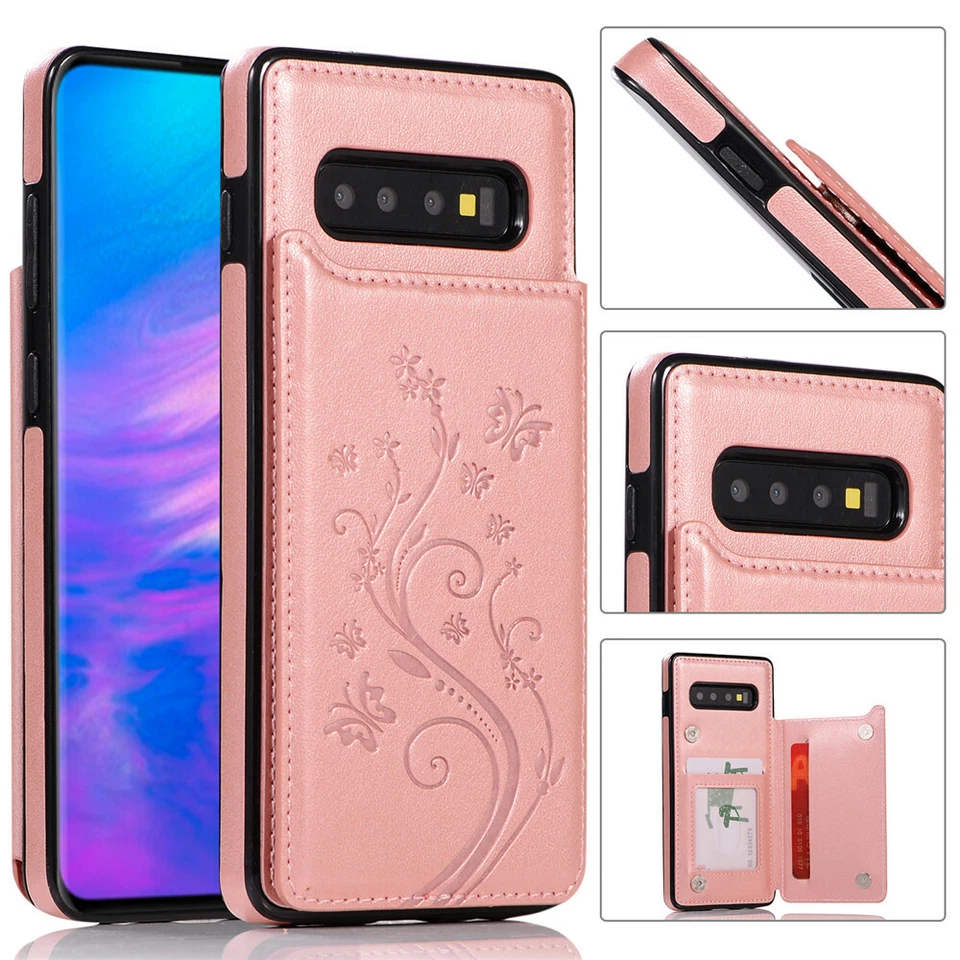 外壳 保护套 适用于三星 Galaxy S10 S9 S8 Plus S7 磁性皮革钱包式手机 — 第 3/4 张图片