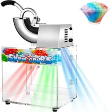 Roll over image to zoom in 2+ 4 VIDEOS VNN 48L Snow Cone Machine, 500LB/H