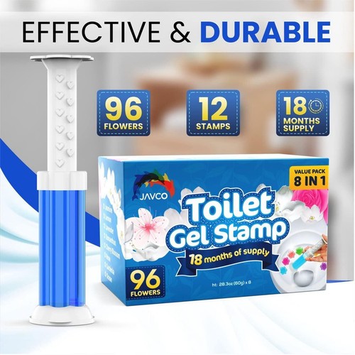 96 Flowers Toilet Gel Stamp Fresh Scent Bathroom Gel Cleaner Mixed Scents - Picture 4 of 6