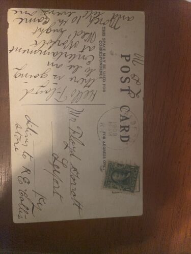 Rare 1909 avec vert un cent Benjamin Franklin sur carte postale - Photo 1 sur 3