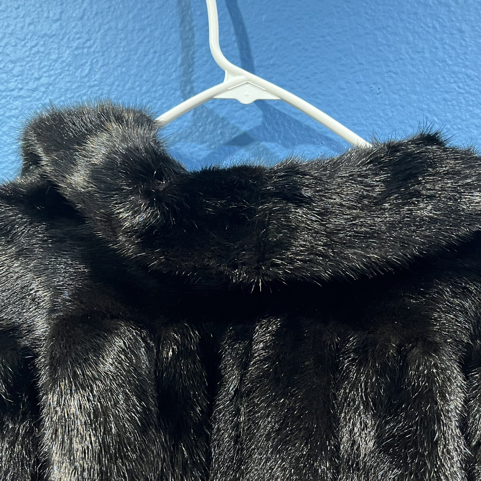 Vintage Classic Black Mink Jacket Hook Closure Un… - image 6