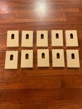 New Lot of 10 Genuine Lego Tan Panel 1 x 4 x 5 Wall with Window Castle 60808