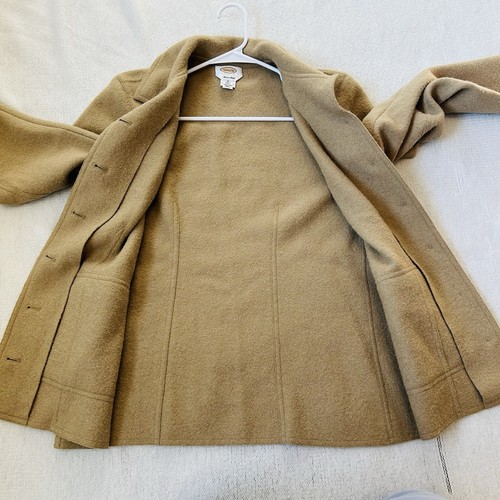 Vintage Talbots Jacket Women's M Alpaca Wool Blend Zip Pockets Button Front - Picture 14 of 14