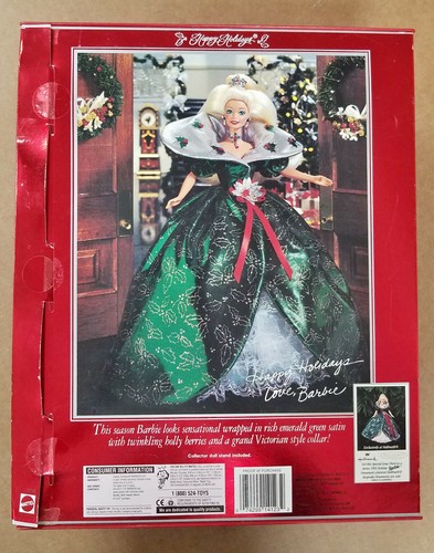 NEW 1995 Happy Holidays Barbie Special Edition 14123 Mattel (NRFB) New Open Box - Bild 2 von 8