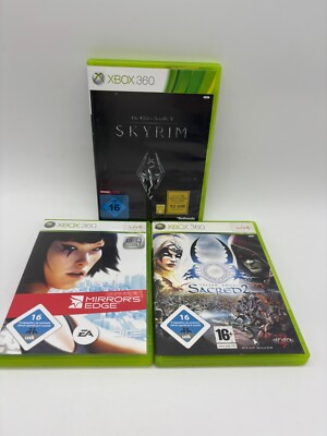 Xbox 360 Skyrim/ Mirrors Edge/ Sacred 2 in OVP