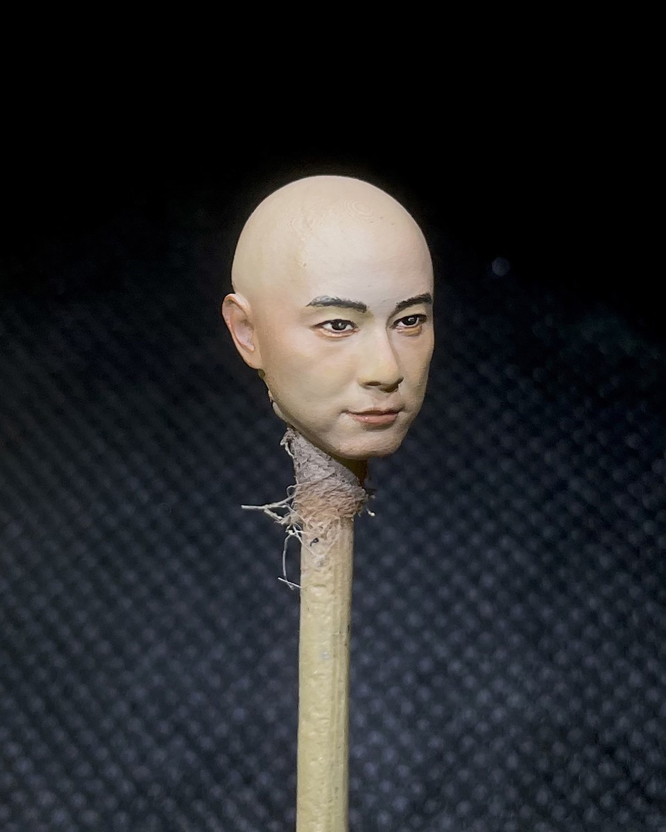 HEAD - ぴょん太 Painted 1/18 Dicky Cheung Zhang Weijian Head Sculpt DIY 3.75