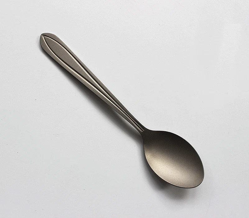 2 PIEZAS Cuchara de Titanio Puro Portátil Ultraligera Té Café Cuchara Exterior EDC 4.88" Foto 2 de 4