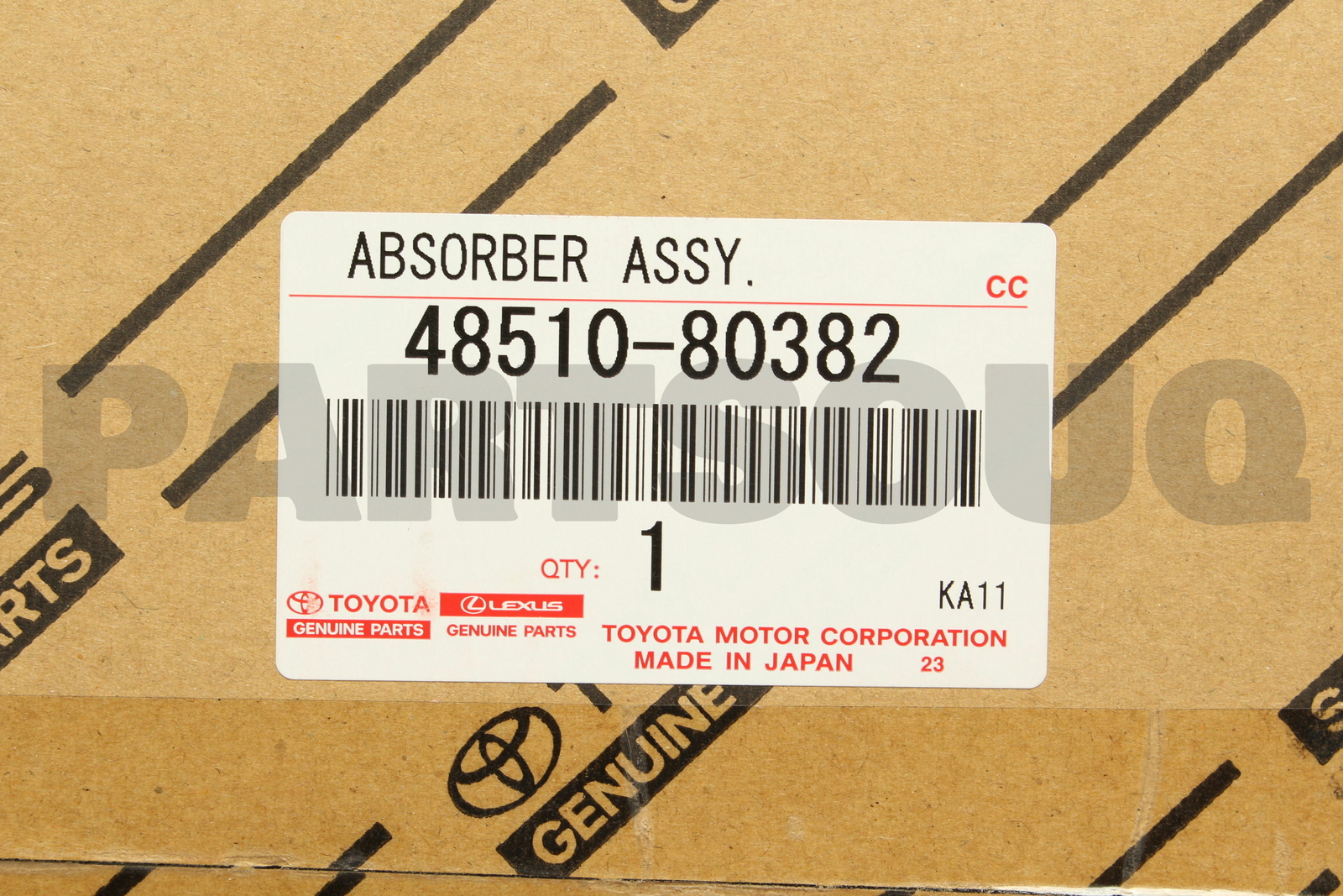 4851080382 Genuine Toyota ABSORBER ASSY, SHOCK, FRONT RH 48510 