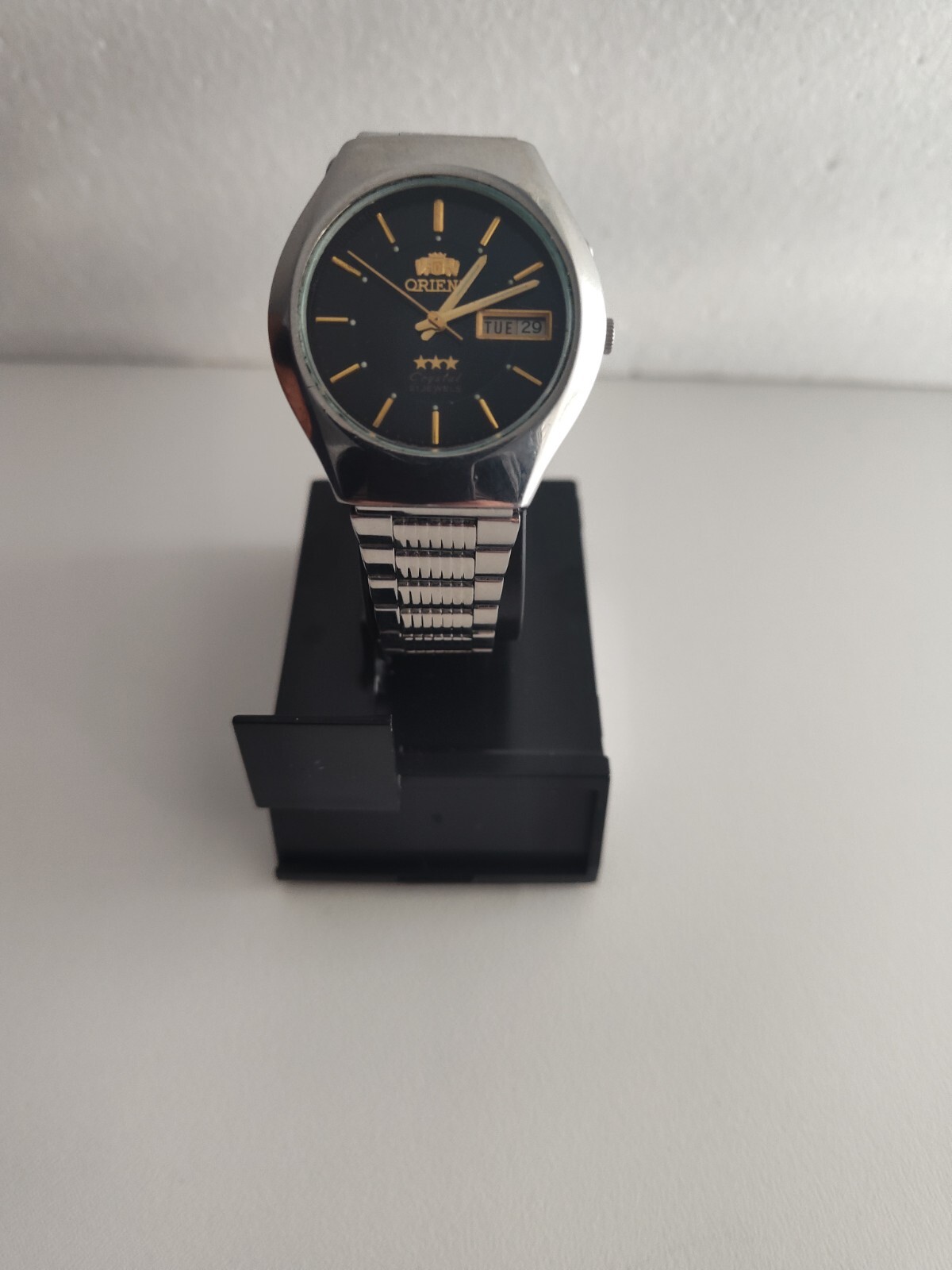 Orient 3 Star Men's Watch with 21 Jewels and Crystal Dial