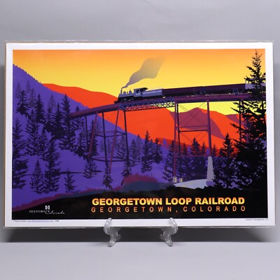Georgetown Loop Railroad Poster Train Colorado Steam Engine 12''x18'' Giclee Print