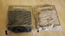 VTG Trouser Socks ENCHANTRESS OPAQUES Grey / Cream Ribbed 1 Size SEALED 2 Packs