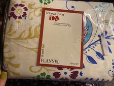Tribeca Living Flannel King Size Sheets NIP Paisley Garden NEW UNOPENED