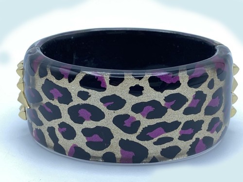 Alexis Bittar Rare Vintage Fantasy Design Bracelet in Purple, Gold & Black