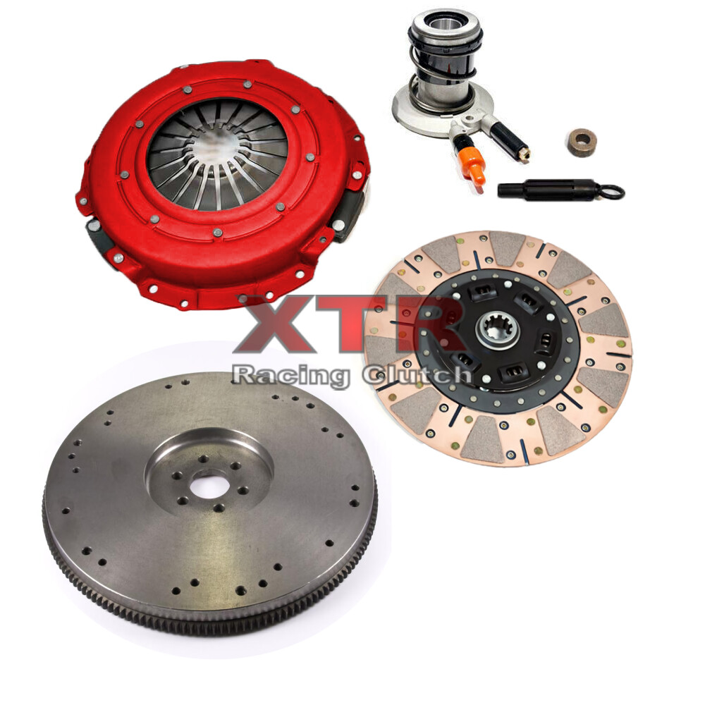 XTR Dual Friction Clutch Kit with Slave Cylinder & Flywheel for 88-92 Bronco F150 F250 F350 5.8L