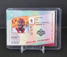 DEONTAY BURNETT 2018 PANINI PRESTIGE JERSEY NFL PASSPORT RC ROOKIE #PP-DB USC