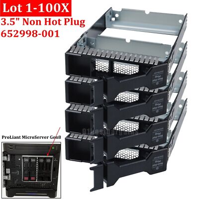 Lot 3.5'' Hard Drive Tray Caddy for HP 652998-001 Proliant Gen 8 LFF Non Hot Plug