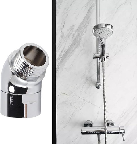 New 135 Degrees Handhold Shower Elbow Adapter,G1/2 Chrome Handhold Shower AU - Picture 5 of 6