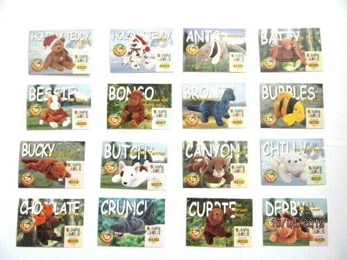 TY BEANIE BABYS SAMMLER HANDELSKARTEN - SERIE 2 1999 - SINGLES - KOMPLETTE SET