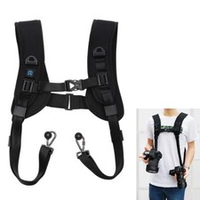 Dual Camera Strap Harness Quick Release Double Shoulder Belt for DSLR Cameras