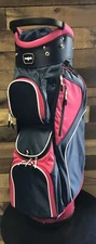 DEMO Majek Premium Ladies Navy Blue Pink Golf Bag 9 inch 14-way Top 5015-SJLD