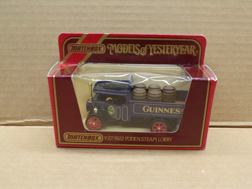 MATCHBOX MODELS OF YESTERYEAR GUINESS 1922 FODEN STEAM LORRY #Y-27 ~ NOS