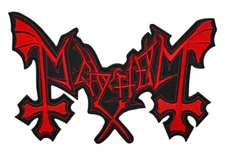 Mayhem Iron-on & Sew-on Back Patch | Norwegian Black Metal Music Band Logo