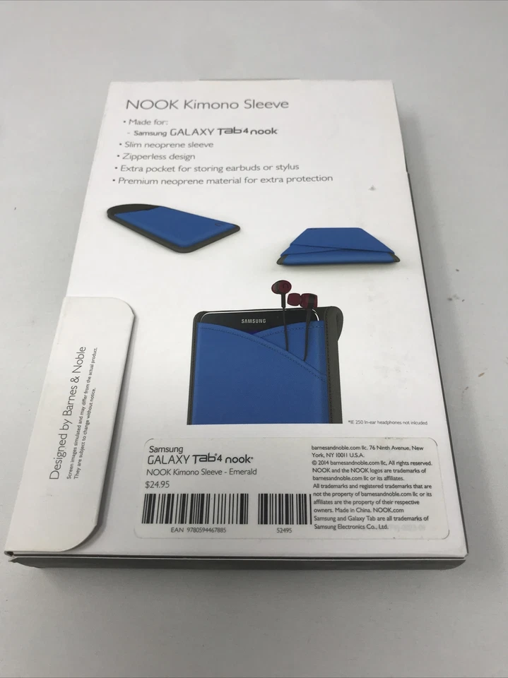 nook Kimono Sleeve Optimized for: Samsung GALAXY Tab4 nook - Emerald - Image 2 of 3