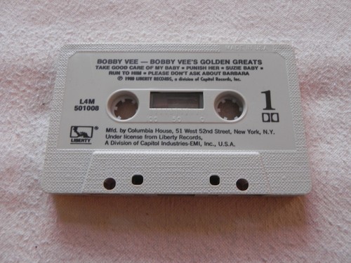 Bobby Vee: Bobby Vee's Golden Greats Cassette Tape, Tested - Picture 3 of 4
