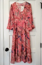 Zara multi colored boho midi dress, XS