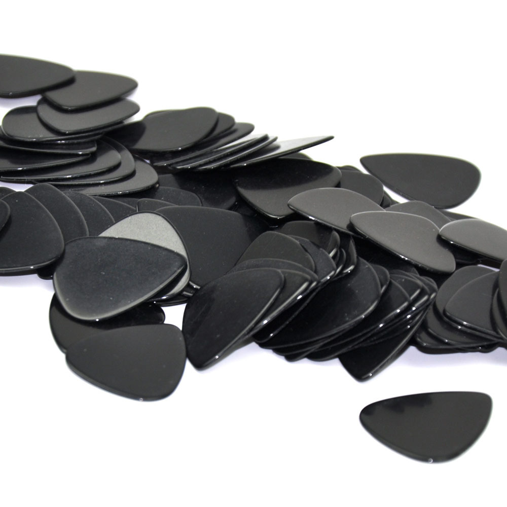 Lots of 100pcs 0.96mm Heavy Gauge Guitar Picks Plectrums Celluloid Solid Black
