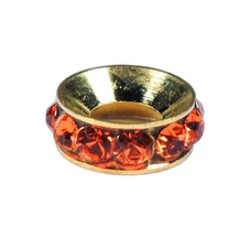 Paracord Planet Brass Spacers with Rhinestone Rondelle Accents(Basketball Wives)