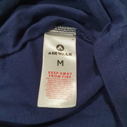 Airwalk Mens Long Sleeve Logo Front/Back T Shirt Blue Size Small Y2K Spellout - Picture 7 of 8